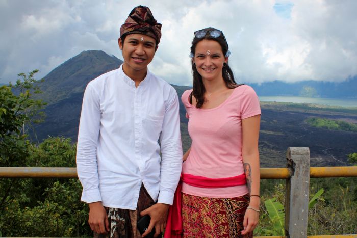 Zeremonie auf Bali Freundschaft