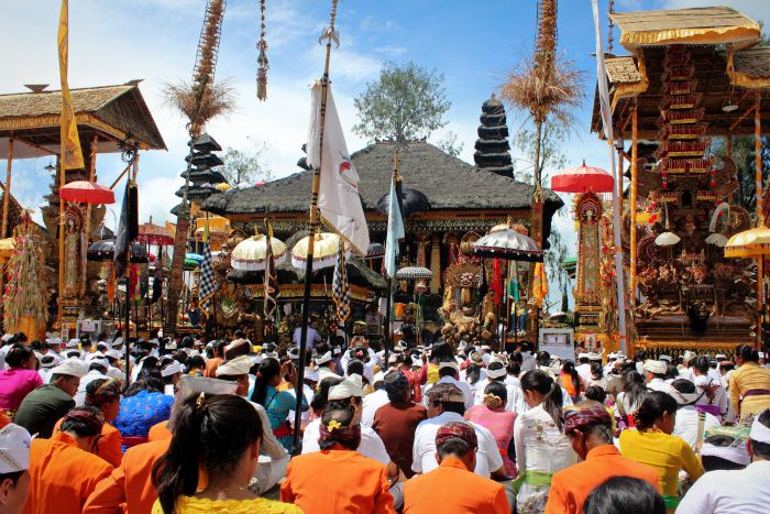 Zeremonie auf Bali Innenhof